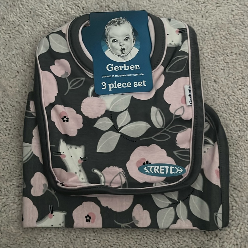 Gerber 3-Pack Baby Bib & Burp Cloth Set